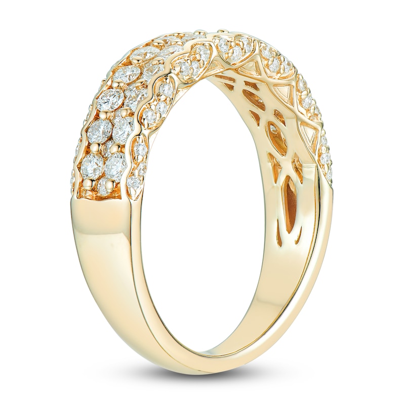 Main Image 2 of Diamond Multi-Row Anniversary Band 1 ct tw 14K Yellow Gold