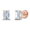 Thumbnail Image 2 of Emerald-Cut Lab-Grown Diamond Solitaire Stud Earrings 4 ct tw 14K Rose Gold (F/SI2)