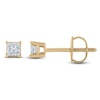 Thumbnail Image 1 of Princess-Cut Diamond Solitaire Stud Earrings 1/10 ct tw 14K Yellow Gold (I/I2)