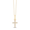 Thumbnail Image 1 of Children's Diamond Cross Necklace 1/20 ct tw 18K Yellow Gold 10"