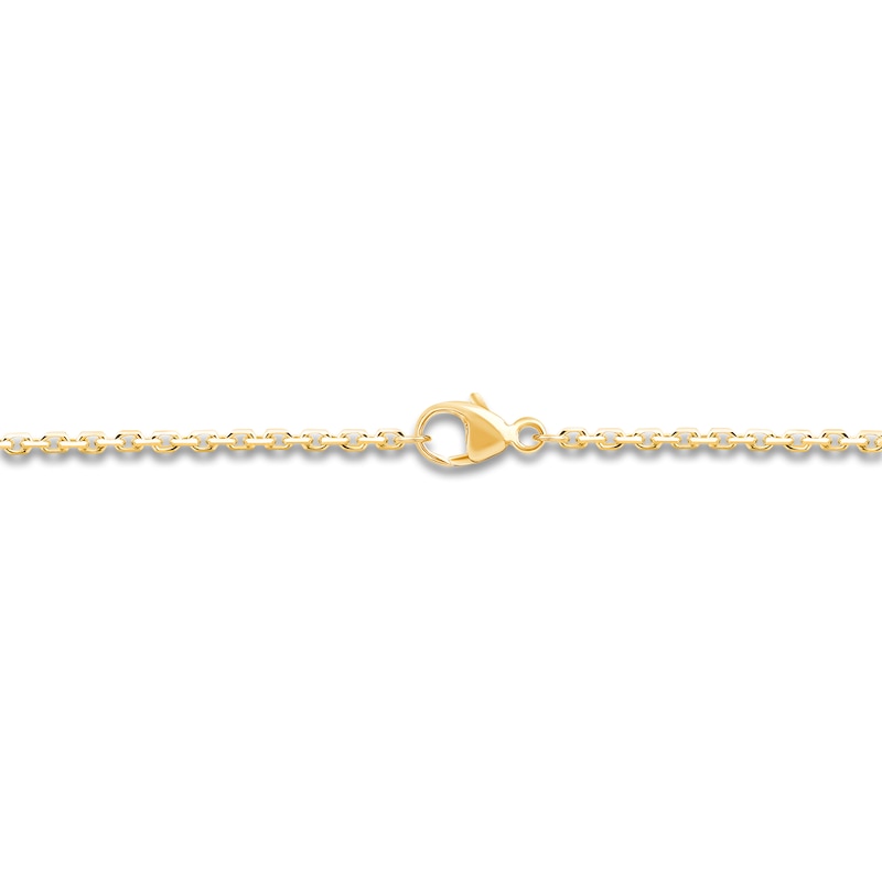 Main Image 3 of Children's Diamond Cross Necklace 1/20 ct tw 18K Yellow Gold 10"