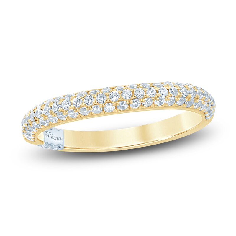 Main Image 1 of Pnina Tornai Diamond Three-Row Anniversary Ring 1/2 ct tw 14K Yellow Gold