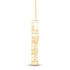 Thumbnail Image 2 of Diamond Clover Cross Necklace 3/4 ct tw 10K Yellow Gold
