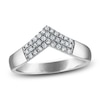 Thumbnail Image 0 of Diamond Three-Row Chevron Ring 1/5 ct tw Sterling Silver