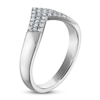 Thumbnail Image 1 of Diamond Three-Row Chevron Ring 1/5 ct tw Sterling Silver