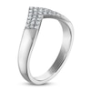 Thumbnail Image 2 of Diamond Three-Row Chevron Ring 1/5 ct tw Sterling Silver
