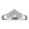 Thumbnail Image 2 of Diamond Three-Row Chevron Ring 1/5 ct tw Sterling Silver