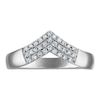 Thumbnail Image 3 of Diamond Three-Row Chevron Ring 1/5 ct tw Sterling Silver