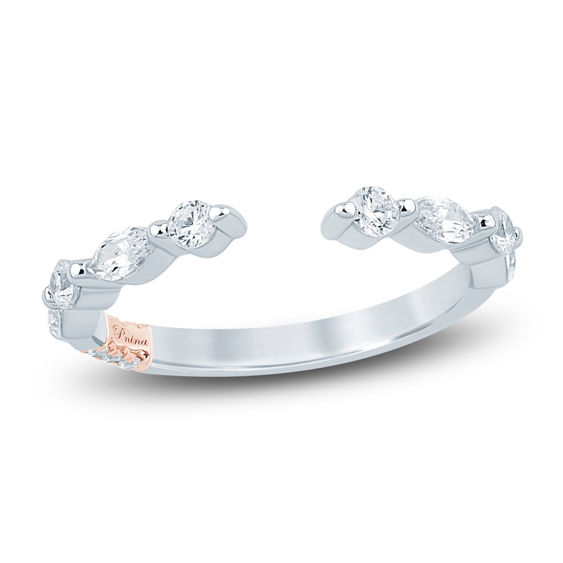 Main Image 1 of Pnina Tornai Marquise & Round-Cut Diamond Cuff Ring 1/2 ct tw 14K White Gold