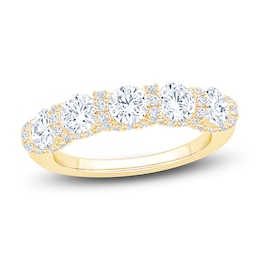 Certified Diamond Five-Stone Anniversary Ring 2 ct tw 18K Yellow Gold