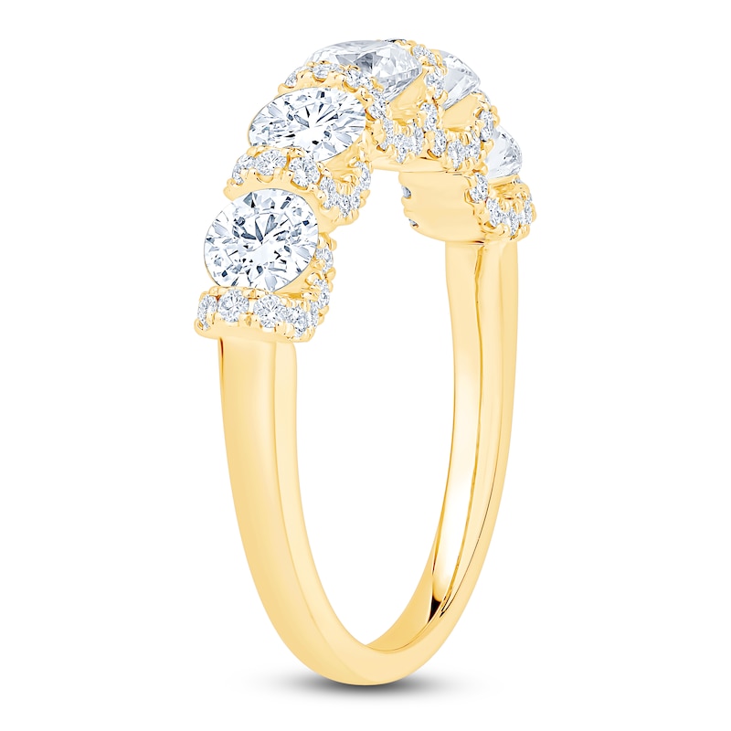 Main Image 2 of Certified Diamond Five-Stone Anniversary Ring 2 ct tw 18K Yellow Gold