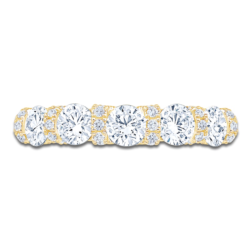 Main Image 3 of Certified Diamond Five-Stone Anniversary Ring 2 ct tw 18K Yellow Gold