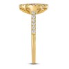 Thumbnail Image 3 of Oval & Square-Cut Natural Ruby & Diamond Quatrefoil Ring 1/4 ct tw 14K Yellow Gold