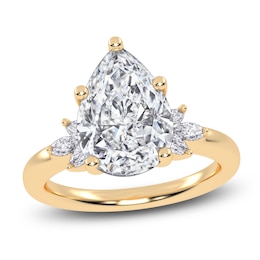 Pear-Shaped Created By Jared Studio Lab-Grown Diamond Engagement Ring 3-1/6 ct tw 14K Yellow Gold