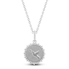 Thumbnail Image 1 of Diamond Dove Medallion Necklace 1/4 ct tw Sterling Silver 18"