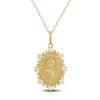 Thumbnail Image 1 of Aster Birth Flower Diamond Necklace 1/4 ct tw 10K Yellow Gold 18"
