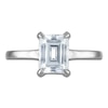 Thumbnail Image 3 of Certified Emerald-Cut Diamond Solitaire Plus Engagement Ring 1-5/8 ct tw 14K White Gold
