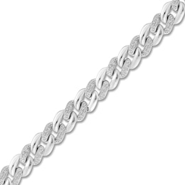 Men's Diamond Chain Link Bracelet 1/4 ct tw Sterling Silver 8.5"