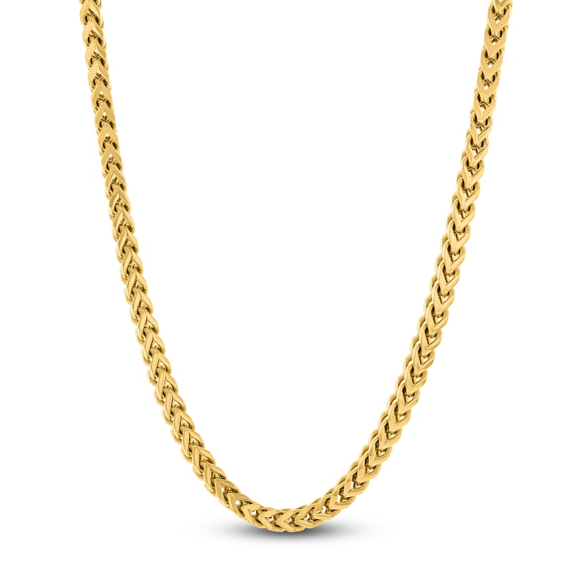 Main Image 1 of Men's Franco Chain Necklace 3mm Yellow Ion-Plated Stainless Steel 24"