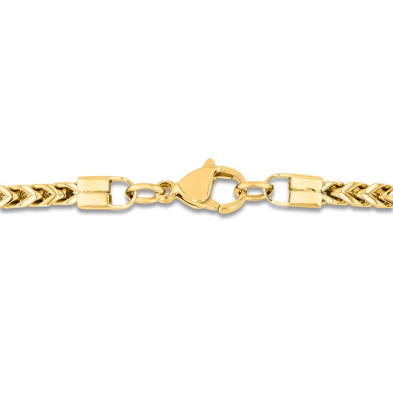 Men's Franco Chain Necklace 3mm Yellow Ion-Plated Stainless Steel 24"