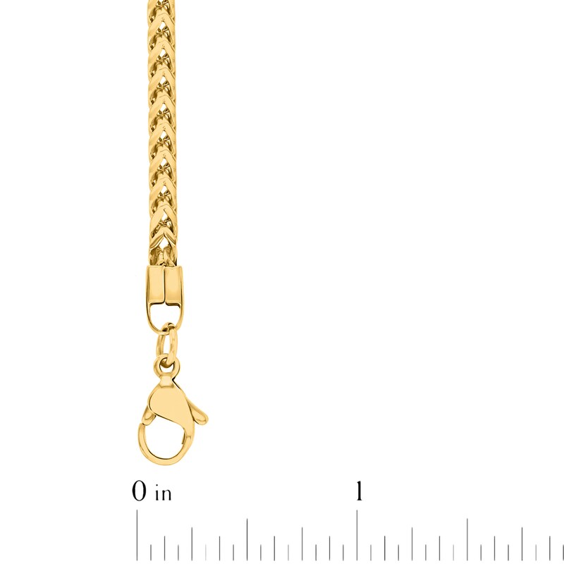 Men's Franco Chain Necklace 3mm Yellow Ion-Plated Stainless Steel 24"