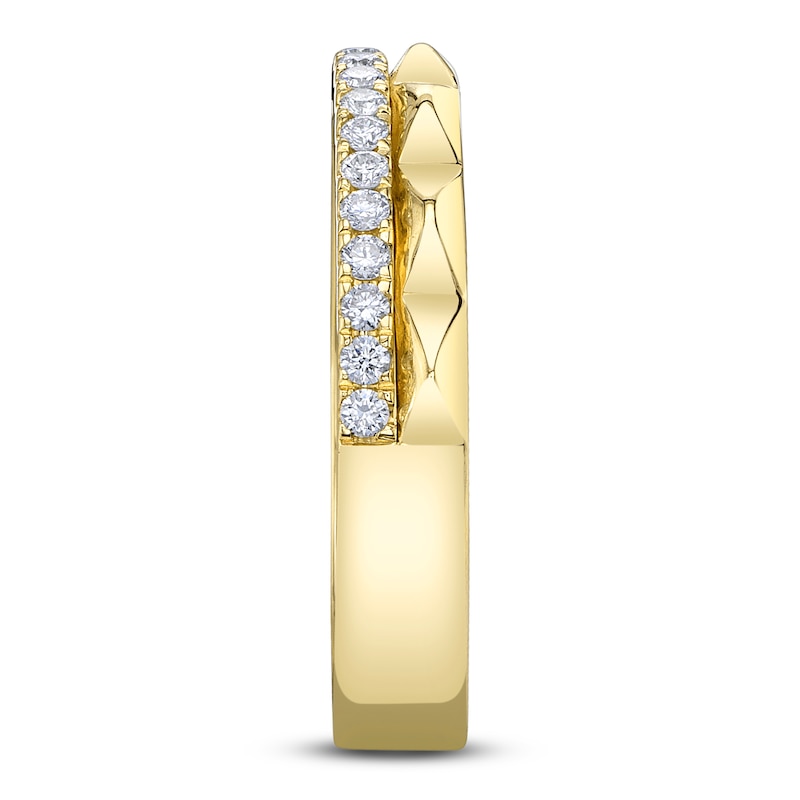 Main Image 2 of Shy Creation Diamond Angled Ring 1/4 ct tw 14K Yellow Gold SC55024880Z7