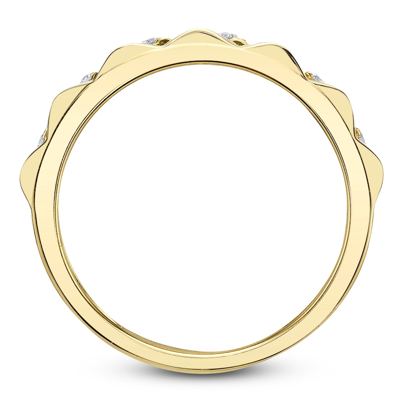 Main Image 3 of Shy Creation Diamond Angled Ring 1/4 ct tw 14K Yellow Gold SC55024880Z7