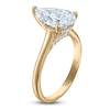 Thumbnail Image 2 of Pear-Shaped Lab-Grown Diamond Solitaire Plus Engagement Ring 2-5/8 ct tw 18K Yellow Gold (VS2/F)