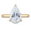 Thumbnail Image 3 of Pear-Shaped Lab-Grown Diamond Solitaire Plus Engagement Ring 2-5/8 ct tw 18K Yellow Gold (VS2/F)