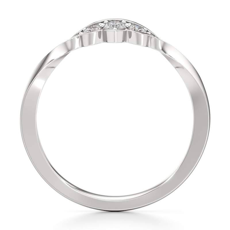Main Image 2 of J'Lure Lab-Grown Diamond Scalloped Wedding Band 1/6 ct tw 18K White Gold