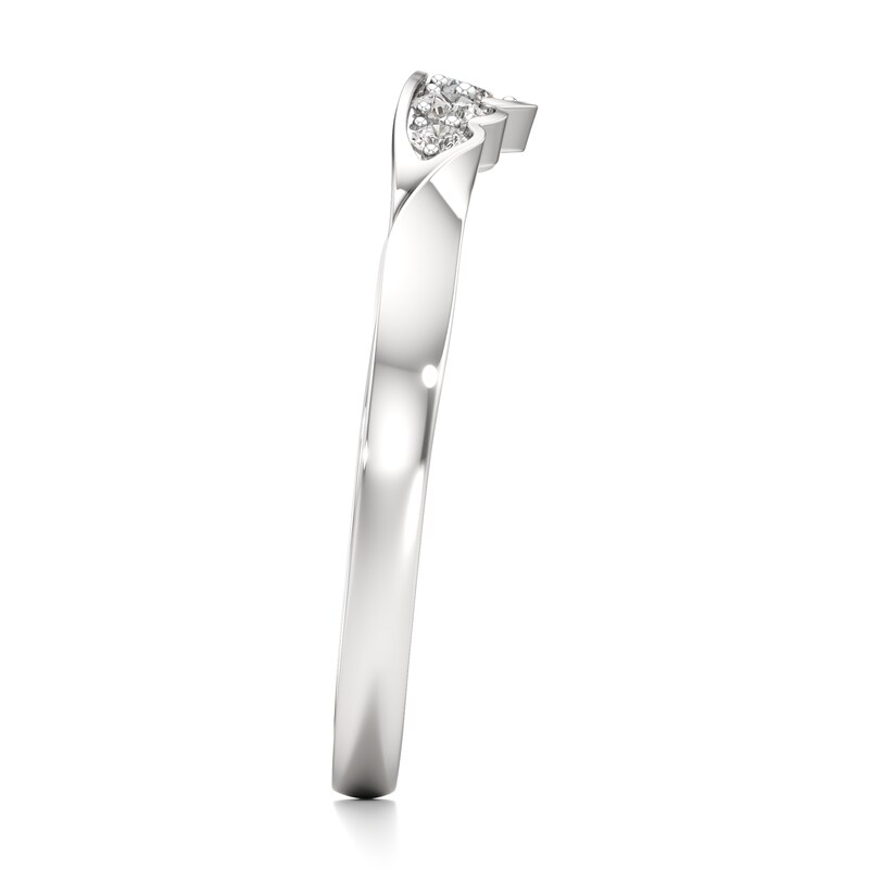 Main Image 3 of J'Lure Lab-Grown Diamond Scalloped Wedding Band 1/6 ct tw 18K White Gold