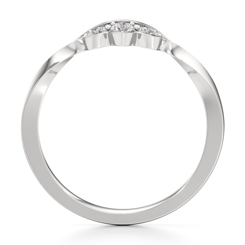Main Image 2 of J'Lure Lab-Grown Diamond Scalloped Wedding Band 1/5 ct tw 18K White Gold