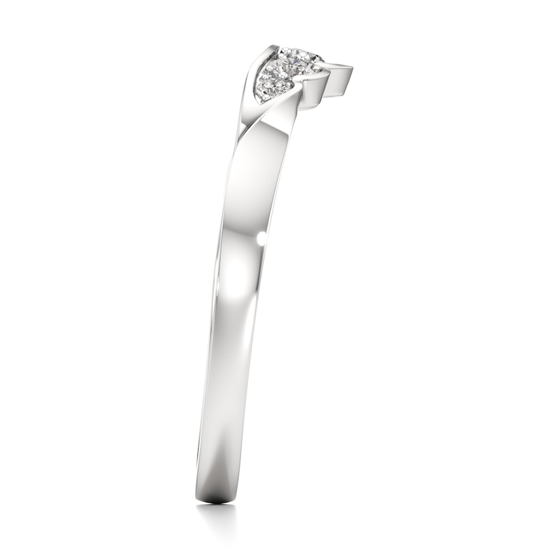 Main Image 3 of J'Lure Lab-Grown Diamond Scalloped Wedding Band 1/5 ct tw 18K White Gold