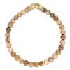 Thumbnail Image 2 of 1933 by Esquire Men's Natural Jasper Bead Bracelet 18K Yellow Gold-Plated Sterling Silver 8.5"
