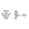 Thumbnail Image 2 of J'Lure Trillion Curved Brilliant-Cut, Lozenge Step-Cut & Tie Step-Cut Lab-Grown Diamond Three-Stone Earrings 2-3/4 ct tw 14K White Gold