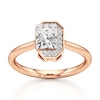 Thumbnail Image 1 of J'Lure Radiant Brilliant-Cut Lab-Grown Diamond Half-Halo Engagement Ring 1 ct tw 18K Rose Gold