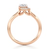 Thumbnail Image 2 of J'Lure Radiant Brilliant-Cut Lab-Grown Diamond Half-Halo Engagement Ring 1 ct tw 18K Rose Gold