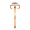 Thumbnail Image 3 of J'Lure Radiant Brilliant-Cut Lab-Grown Diamond Half-Halo Engagement Ring 1 ct tw 18K Rose Gold