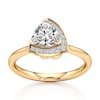 Thumbnail Image 1 of J'Lure Trillion Curved Brilliant-Cut Lab-Grown Diamond Half-Halo Engagement Ring 1 ct tw 18K Yellow Gold