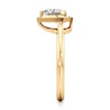 Thumbnail Image 3 of J'Lure Trillion Curved Brilliant-Cut Lab-Grown Diamond Half-Halo Engagement Ring 1 ct tw 18K Yellow Gold