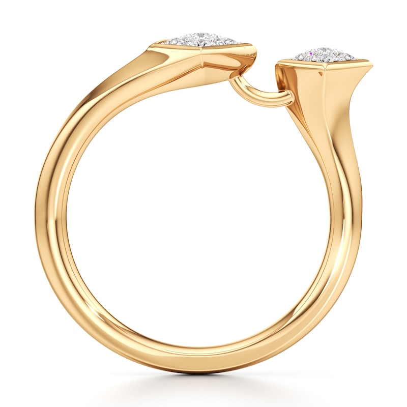 Main Image 2 of J'Lure Lab-Grown Diamond Wedding Band 1/8 ct tw 18K Yellow Gold