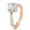 Thumbnail Image 4 of J'Lure Square-Emerald Step-Cut Lab-Created Diamond Bypass Engagement Ring 3-5/8 ct tw 18K Rose Gold
