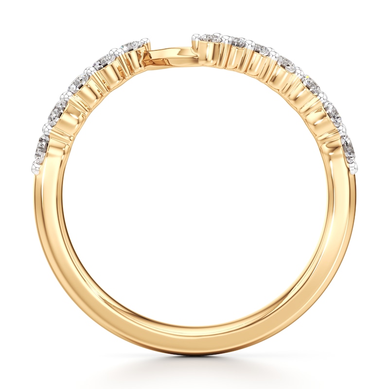 Main Image 2 of J'Lure Lab-Grown Diamond Contour Wedding Band 3/8 ct tw 18K Yellow Gold