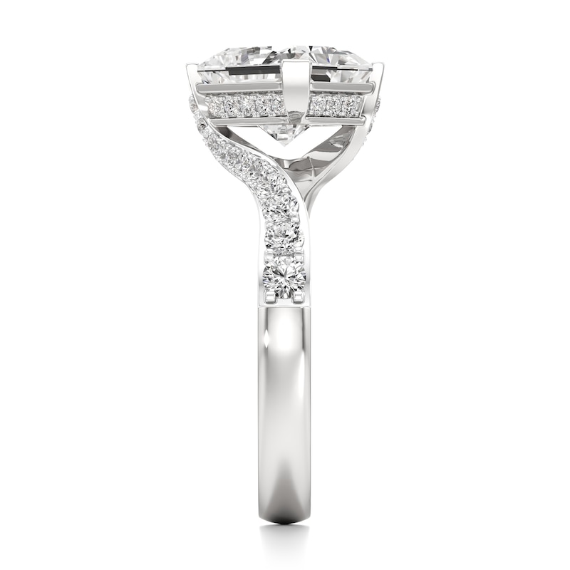 Main Image 3 of J'Lure Radiant Brilliant-Cut Lab-Grown Diamond Bypass Engagement Ring 3-1/2 ct tw 18K White Gold