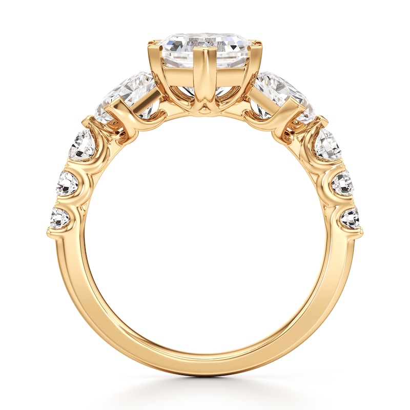 Main Image 2 of J'Lure Hexagon Brilliant-Cut Lab-Grown Diamond Engagement Ring 3-1/2 ct tw 18K Yellow Gold