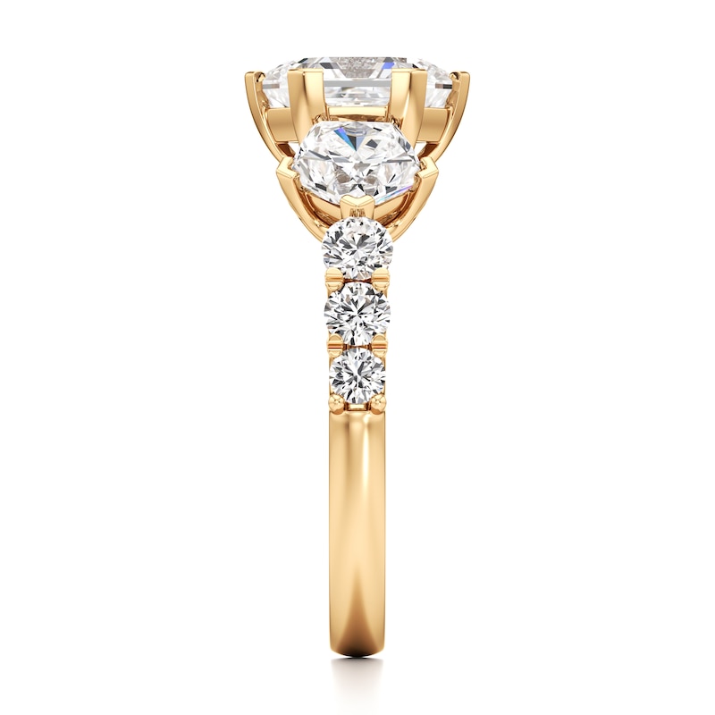 Main Image 3 of J'Lure Hexagon Brilliant-Cut Lab-Grown Diamond Engagement Ring 3-1/2 ct tw 18K Yellow Gold