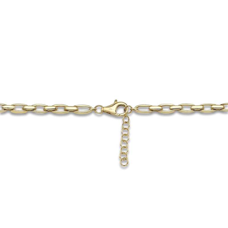 Main Image 3 of Shy Creation Diamond Graduated Chain Link Necklace 2-3/8 ct tw 14K Yellow Gold 16" SC55021038Z16