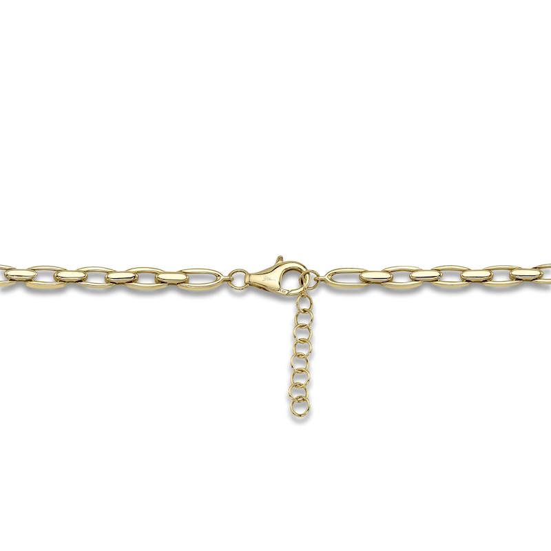 Main Image 4 of Shy Creation Diamond Graduated Chain Link Necklace 2-3/8 ct tw 14K Yellow Gold 16" SC55021038Z16