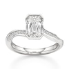 Thumbnail Image 1 of J'Lure Imperial-Emerald Step-Cut Lab-Created Diamond Bypass Engagement Ring 2-1/5 ct tw 18K White Gold