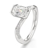 Thumbnail Image 4 of J'Lure Imperial-Emerald Step-Cut Lab-Created Diamond Bypass Engagement Ring 2-1/5 ct tw 18K White Gold